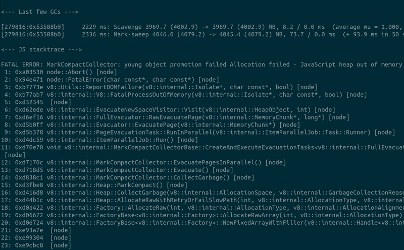 Что делать с ошибкой «Heap out of memory» в JavaScript_0