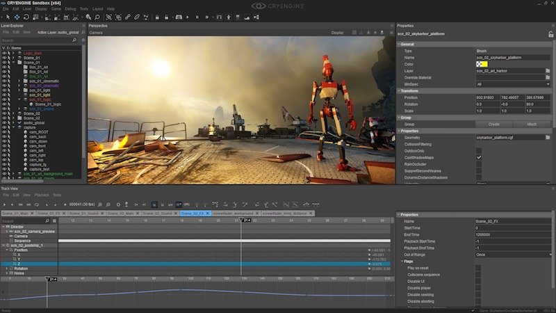 Crytek раскрыла исходный код игрового редактора CRYENGINE Sandbox_3