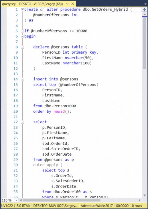 Интересные горячие клавиши SQL Management Studio и его хитрости_50