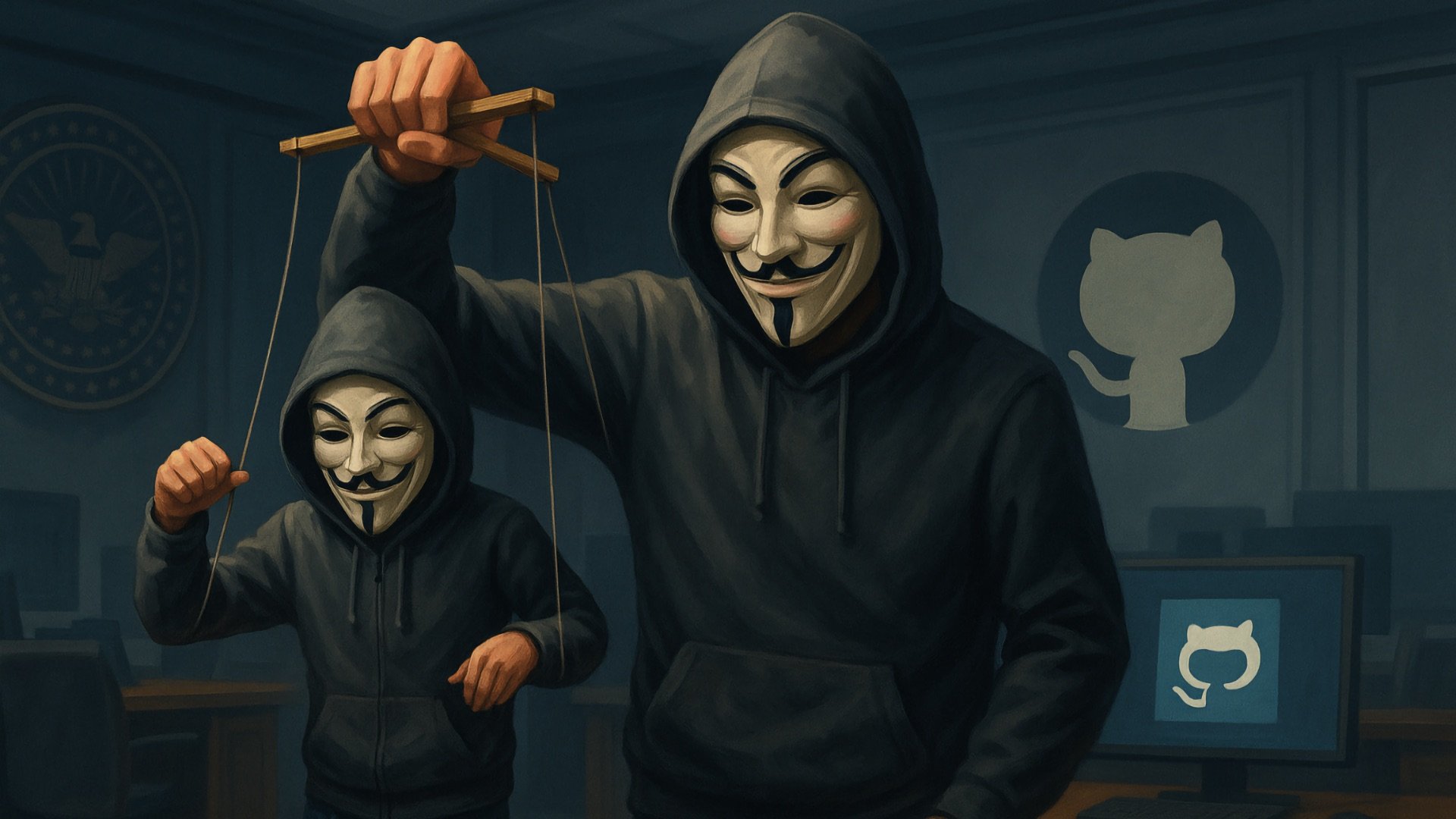 Обложка: Хакер открыл охоту на других хакеров через зараженные инструменты на GitHub