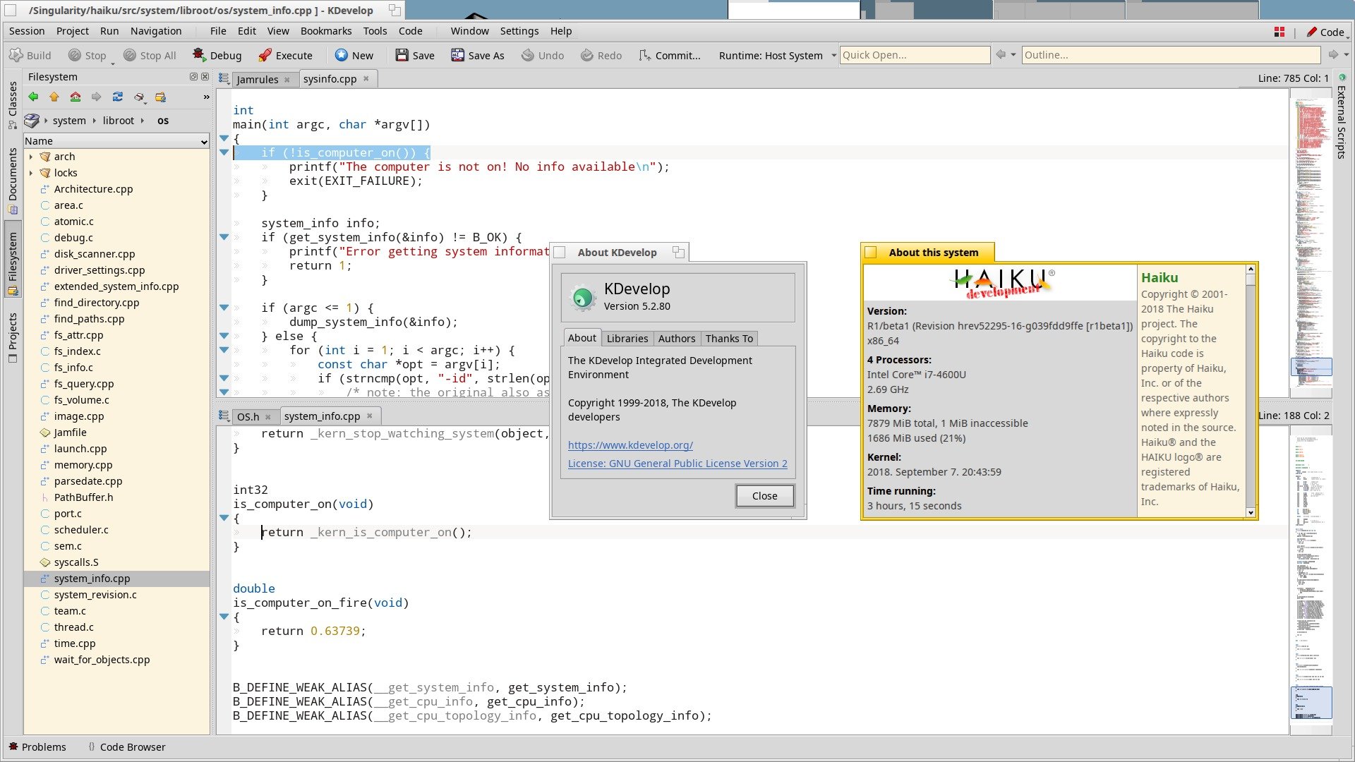 Представлена среда разработки KDevelop 5.3_5