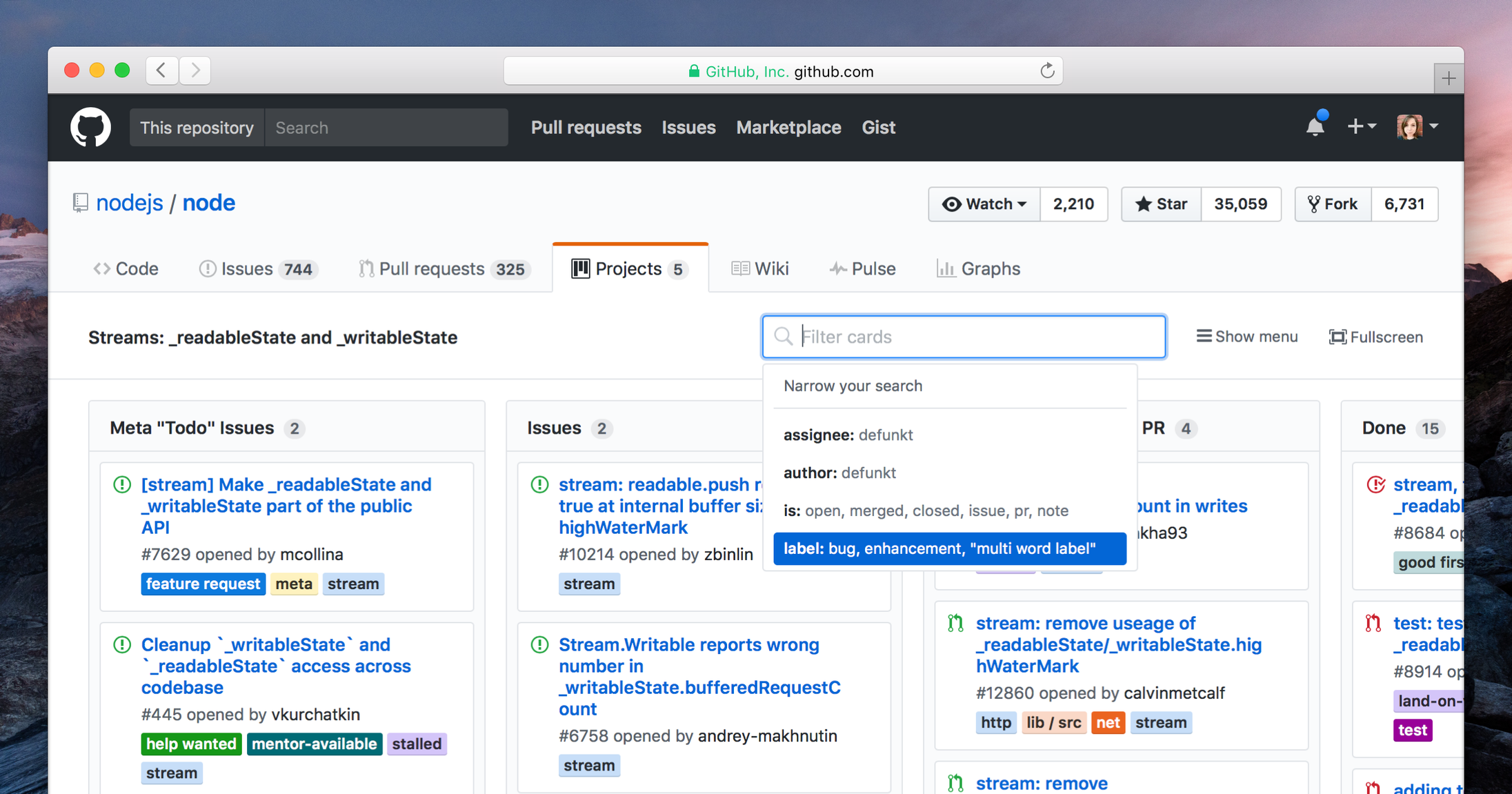 Marketplace, Apps, GraphQL API и фильтрация карточек: работать с GitHub стало еще проще_12