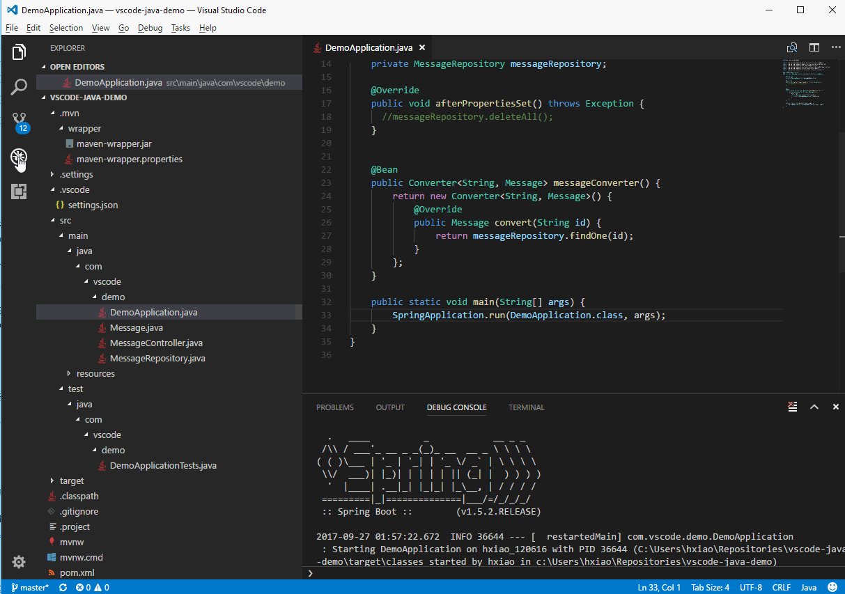В Visual Studio Code добавлен отладчик Java_10