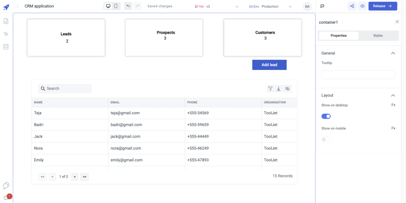 Собираем умную CRM на ChatGPT, PostgreSQL и ToolJet_20