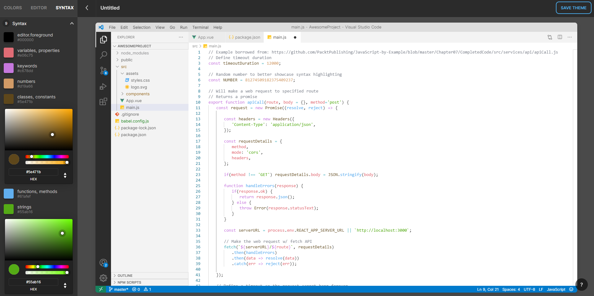 Появился сервис для быстрого и бесплатного создания своих тем для Visual Studio Code_4