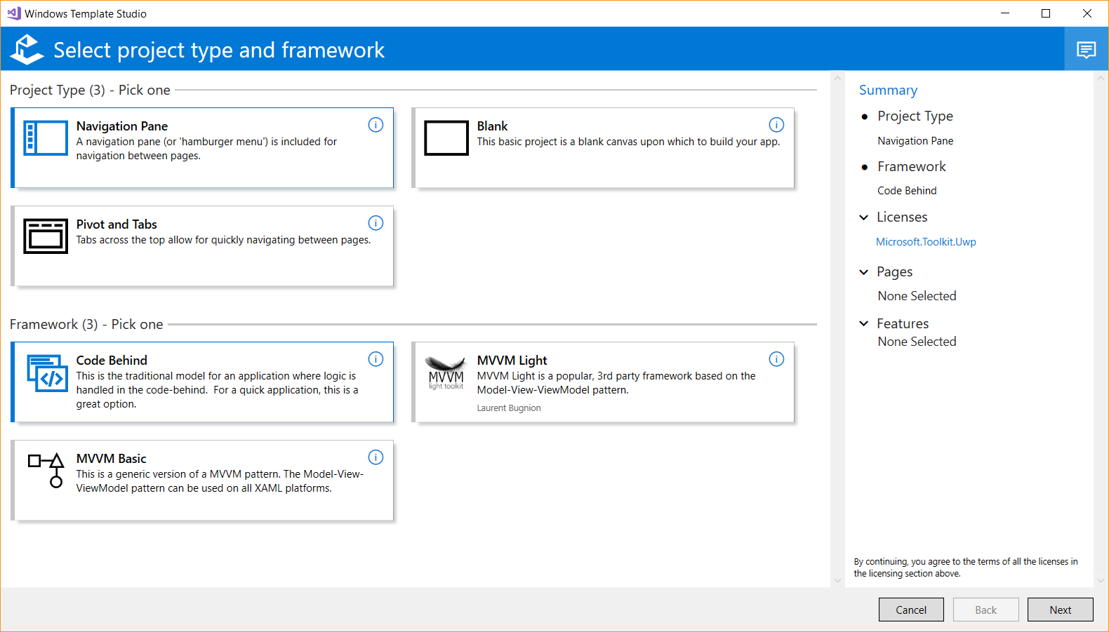 Релиз Windows Template Studio 1.3_1