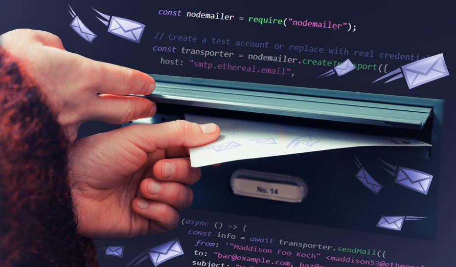 Обложка: Как отправлять email из кода: nodemailer, SMTP и HTML-письма