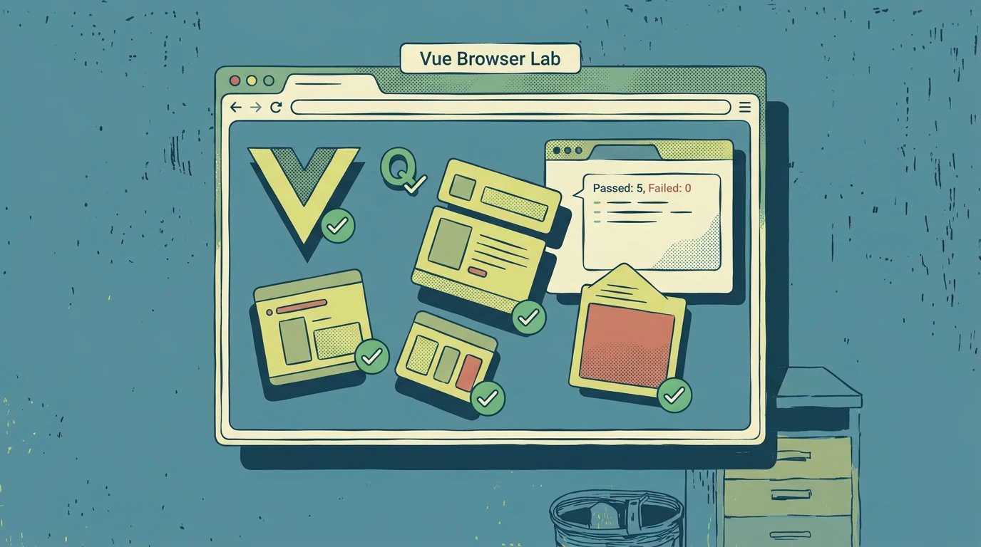 Обложка: Vue без Node: как Julia Evans тестирует компоненты в браузере