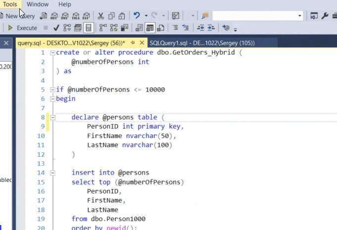 Интересные горячие клавиши SQL Management Studio и его хитрости_12