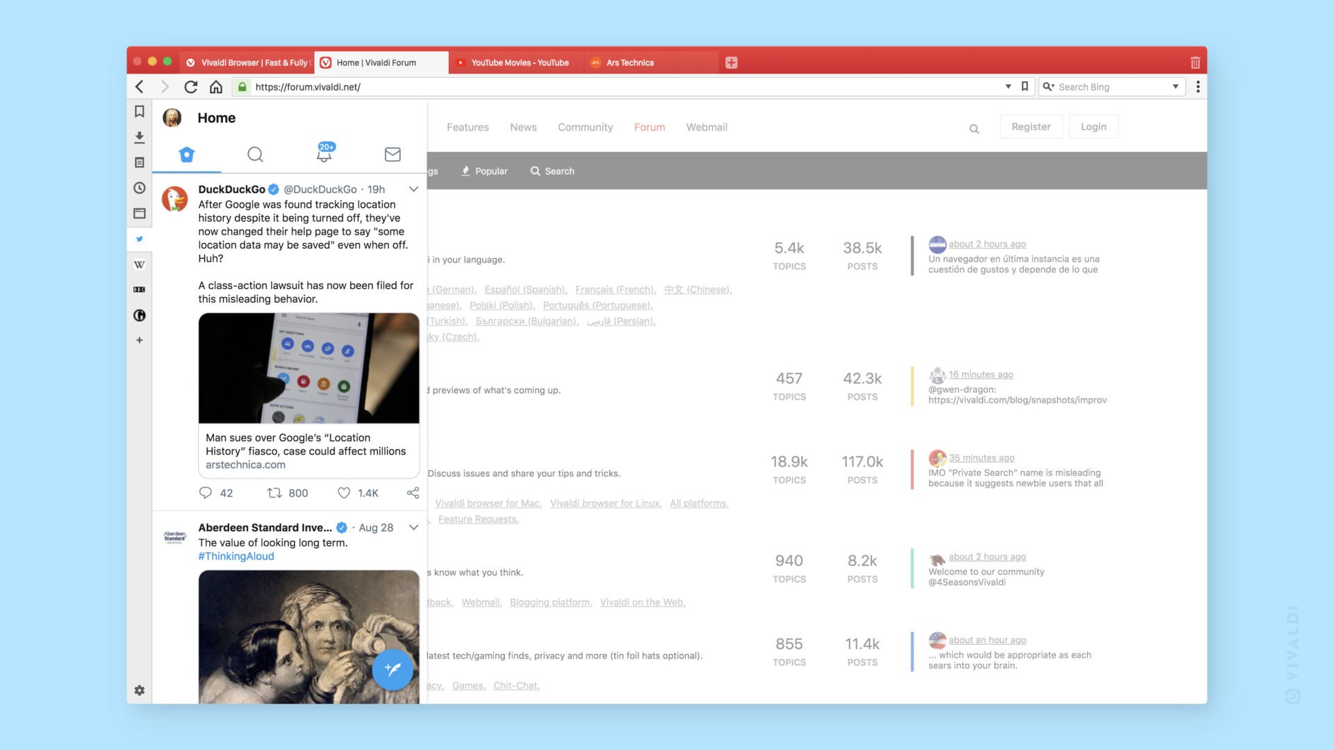 Браузер Vivaldi обновился до версии 2.0_11