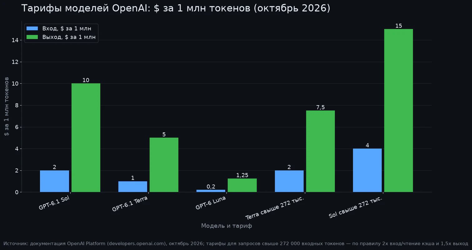 OpenAI выпустила GPT-6.1 Terra по $1 за миллион входных токенов и открыла Decisions API_8