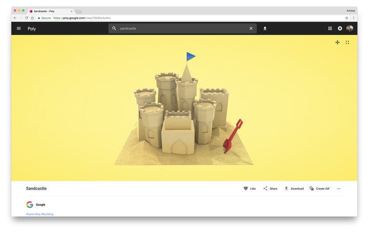 Google представила площадку 3D-объектов Poly_8