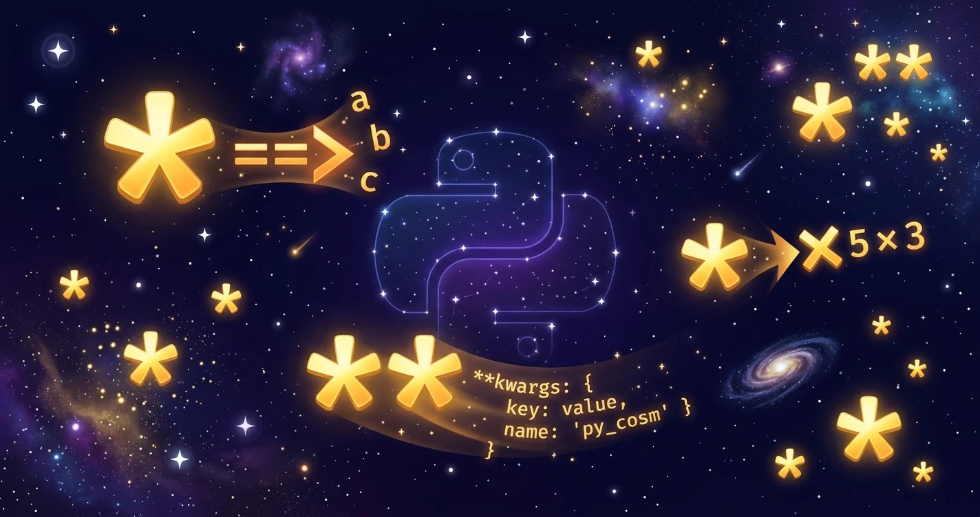 Обложка: Звёздный Python: где и как используются * и **