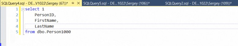 Интересные горячие клавиши SQL Management Studio и его хитрости_44