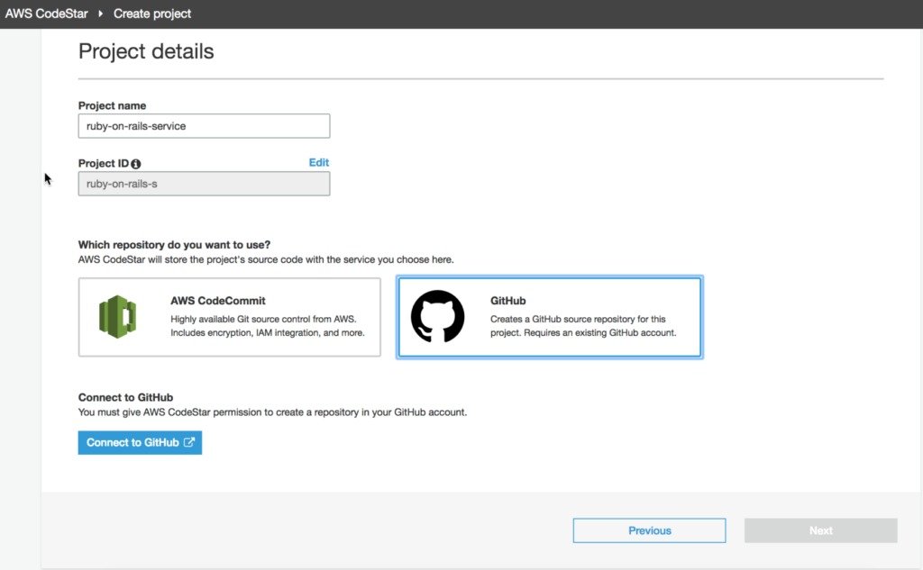 GitHub получил поддержку системы AWS CodeStar_4