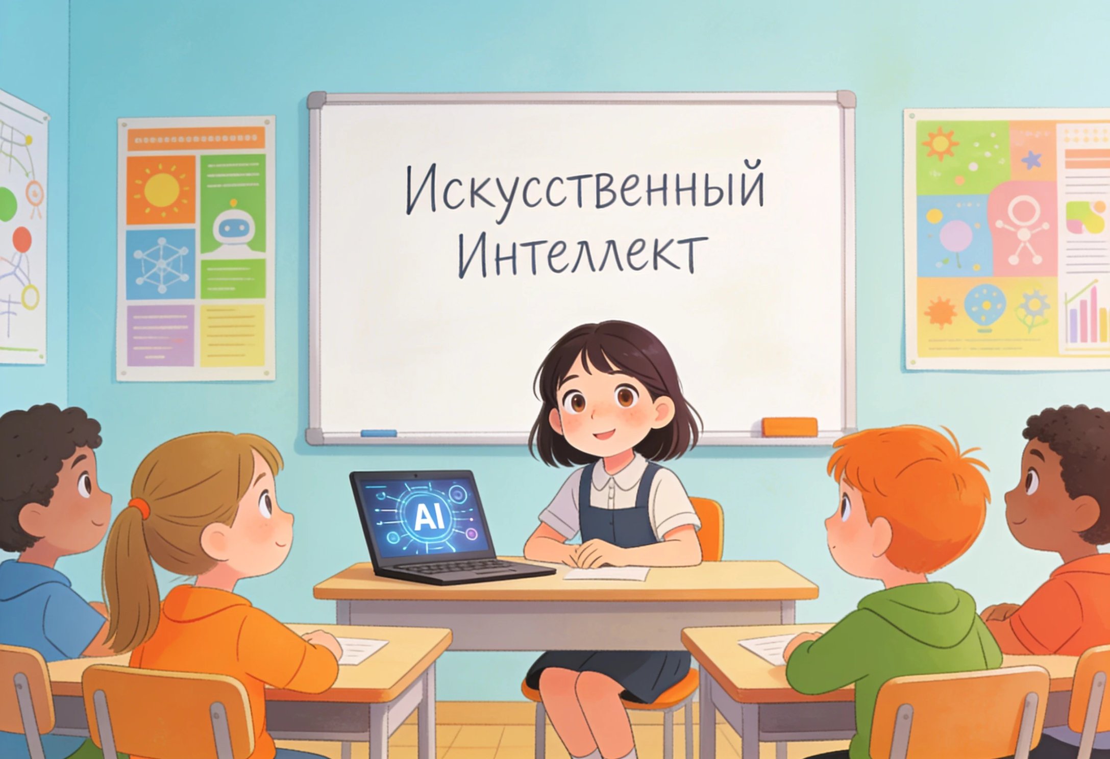 Обложка: Обучение ИИ в 2026 году: школы и курсы для детей