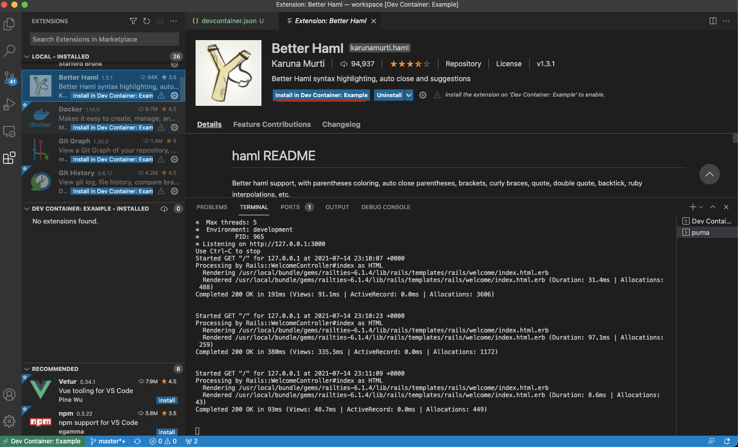Docker и Visual Studio Code Remote-Containers — как сэкономить время при развёртывании проектов_20