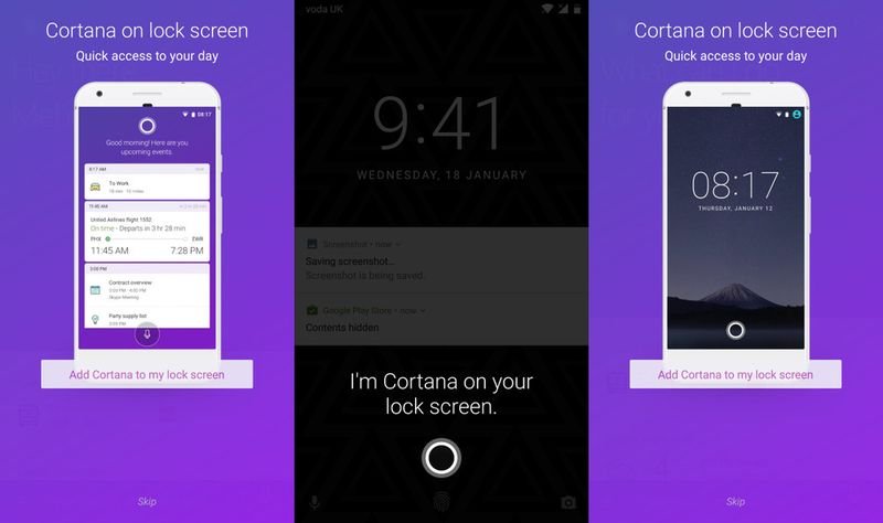 Персональный ассистент Кортана от компании Microsoft стал доступен в Android на экране блокировки_2