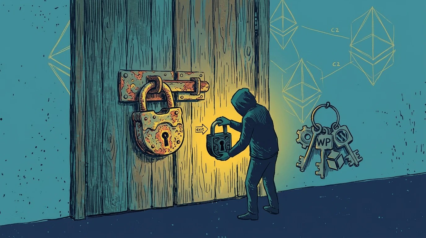 Обложка: Хакер купил 30 WordPress-плагинов и вшил бэкдор — C2 спрятан в смарт-контракте Ethereum