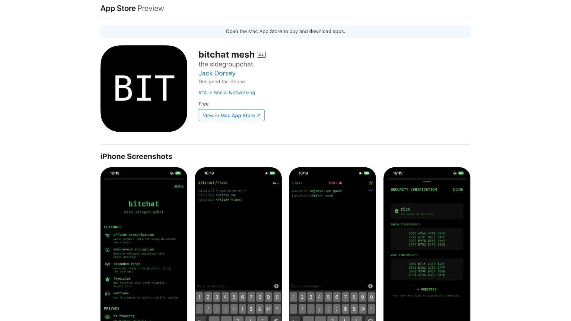 Обложка: BitChat — новый офлайн-мессенджер от создателя Twitter появился в App Store
