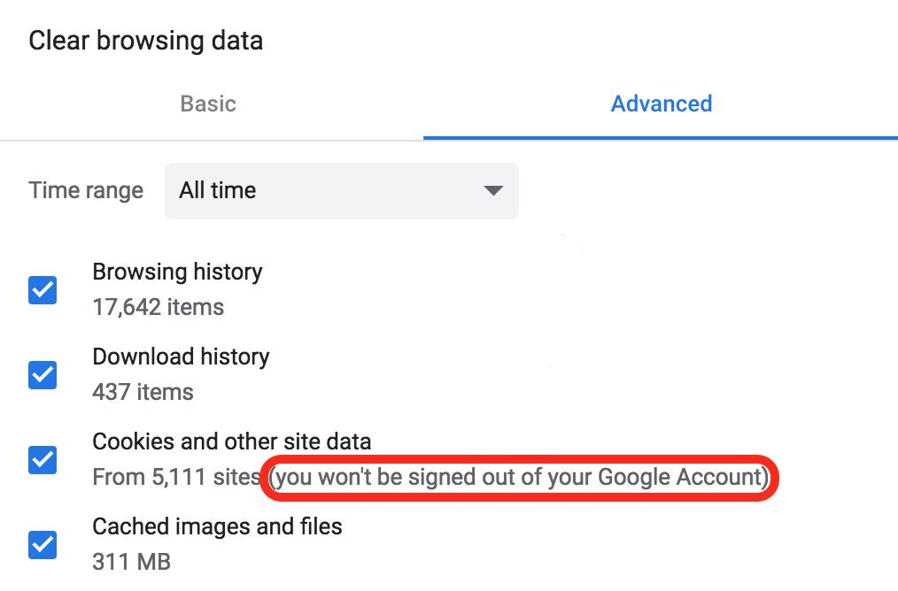 Chrome 69 перестал удалять «куки» сервисов Google после очистки данных браузера_7