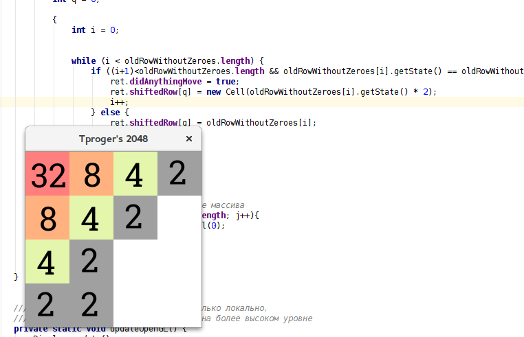 Как написать свою 2048 на Java за 15 минут_65