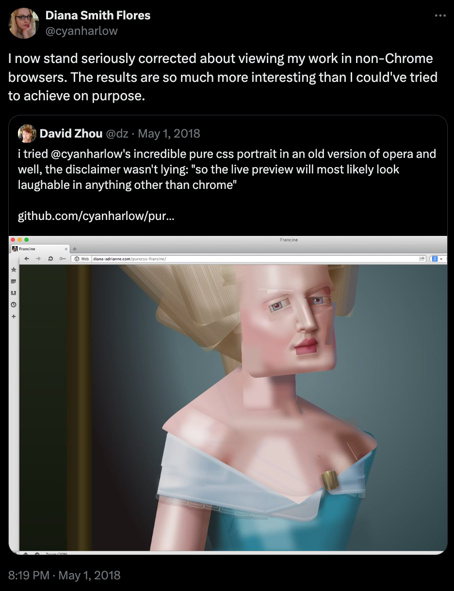 Художница создала картину вручную с помощью CSS и LESS_11