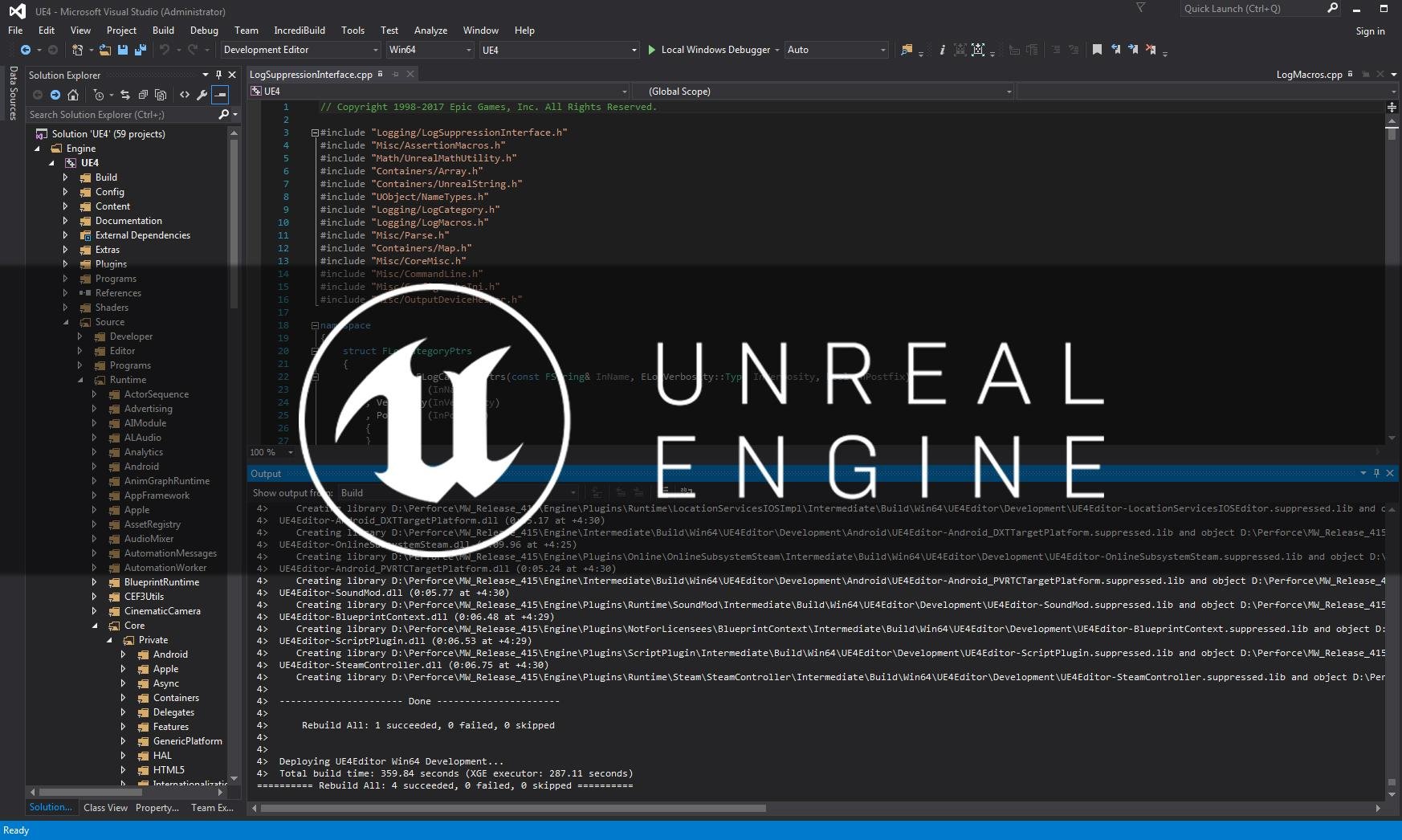 Выпущено обновление Unreal Engine 4.15_10