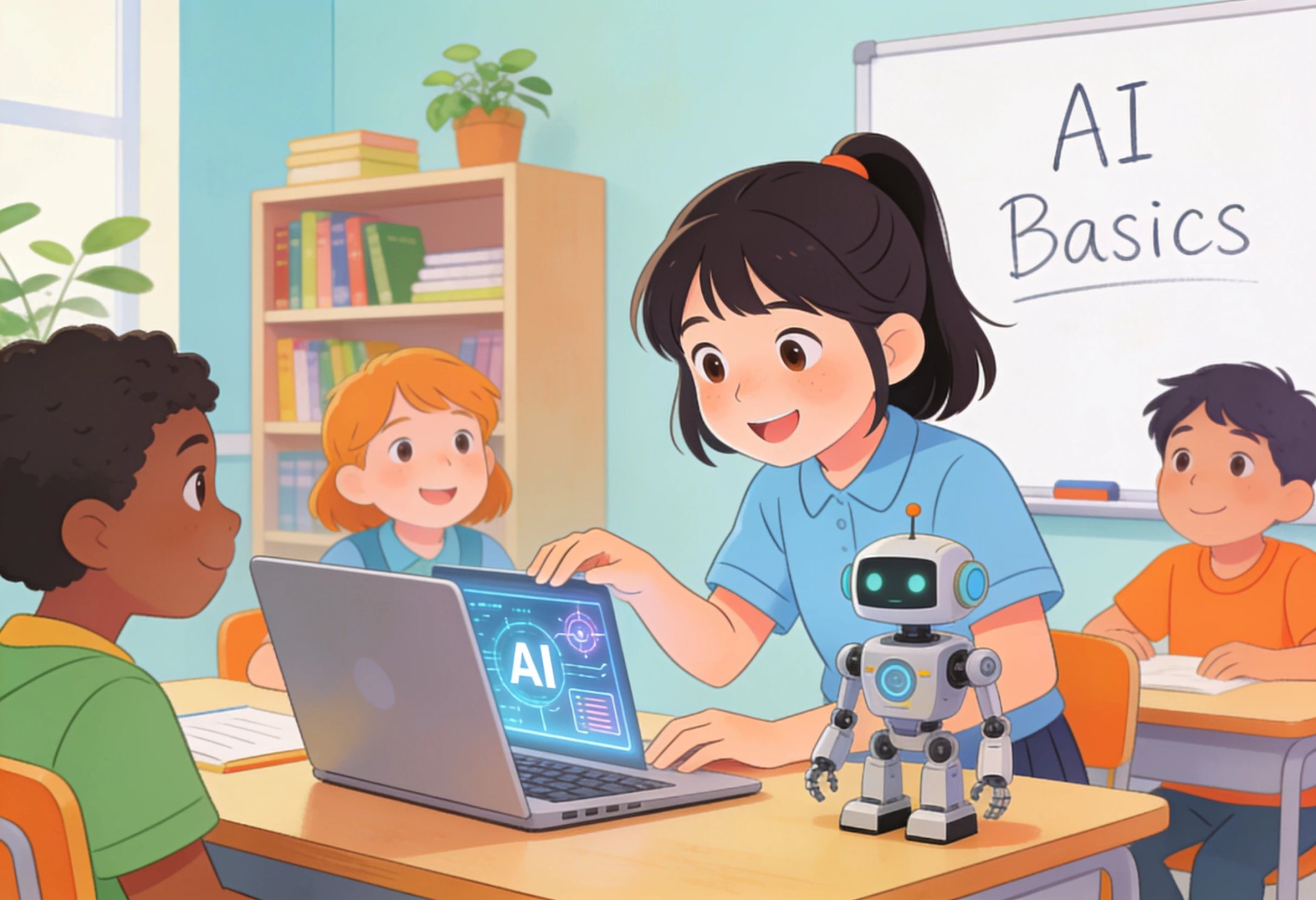 Обложка: Обучение ИИ в 2026 году: топ-5 школ с ИИ для детей