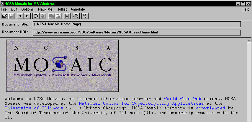 NCSA Mosaic — революционный браузер, популяризовавший World Wide Web 1