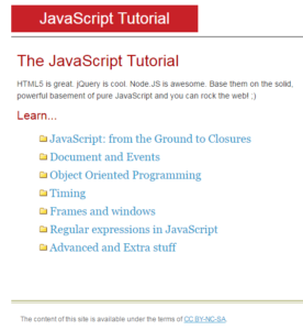Обложка книги «JavaScript Tutorial»