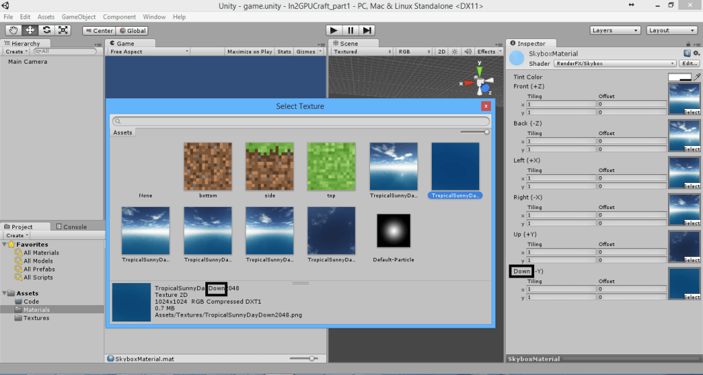 Создание Minecraft на Unity3D. Часть первая. Создаем базовый куб с текстурой 15