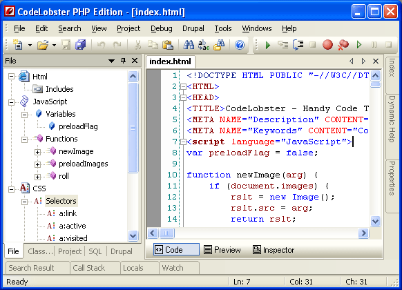 Проект нашего подписчика: Codelobster PHP Edition&nbsp;— бесплатный PHP, HTML, CSS, JavaScript редактор 1