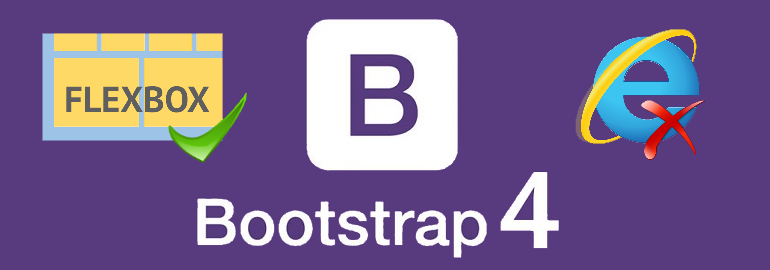 Обложка: Bootstrap 4 прекращает поддержку IE9 и полностью переходит на Flexbox