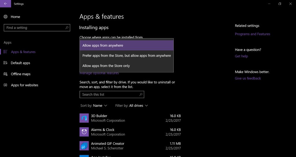 Следующее обновление Windows 10 позволит блокировать установку приложений Win32 1