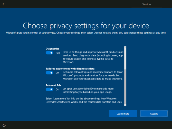 Голландская компания обнаружила скрытые настройки конфиденциальности в грядущем обновлении Windows 10 Creators Update 1