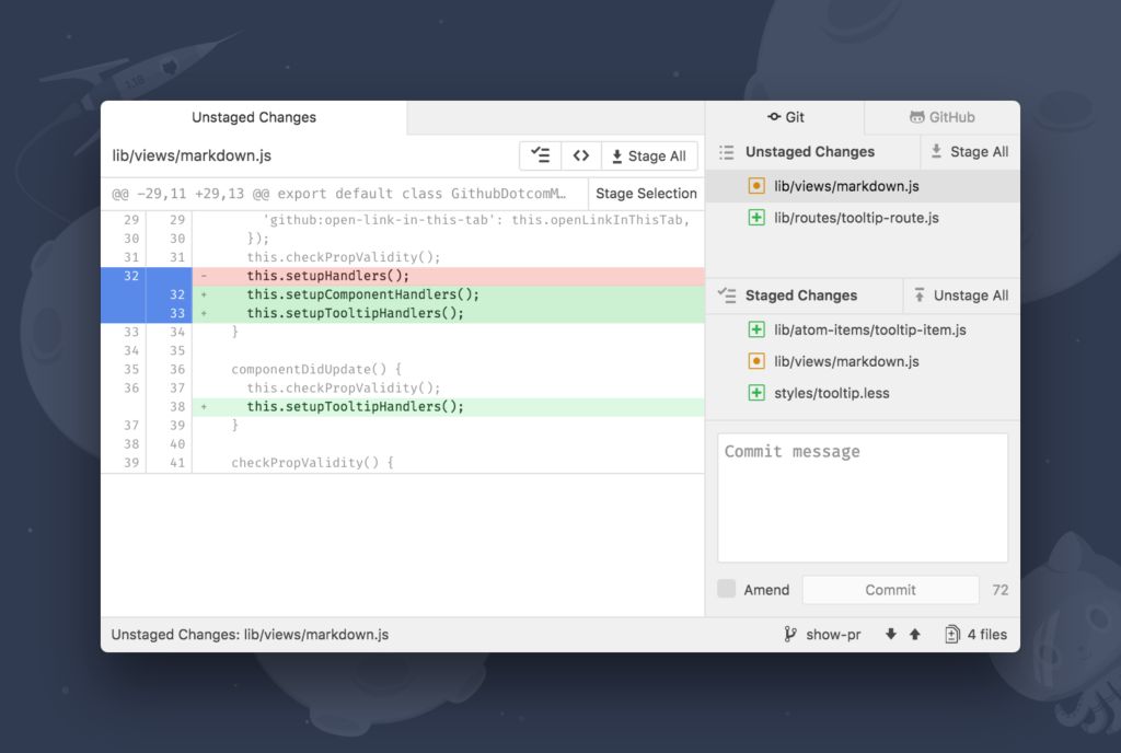 GitHub сообщила об интеграции с Atom и выпуске GitHub Desktop Beta 1