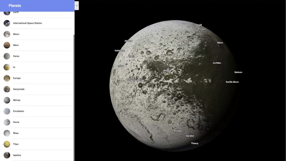 В «Google Карты» добавили 16 небесных тел Солнечной системы 1