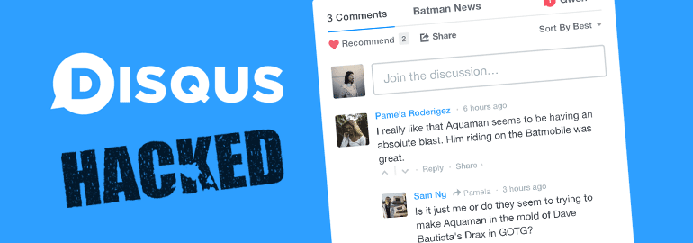 Обложка: Разработчики Disqus признали, что их сервис был взломан ещё в 2012 году