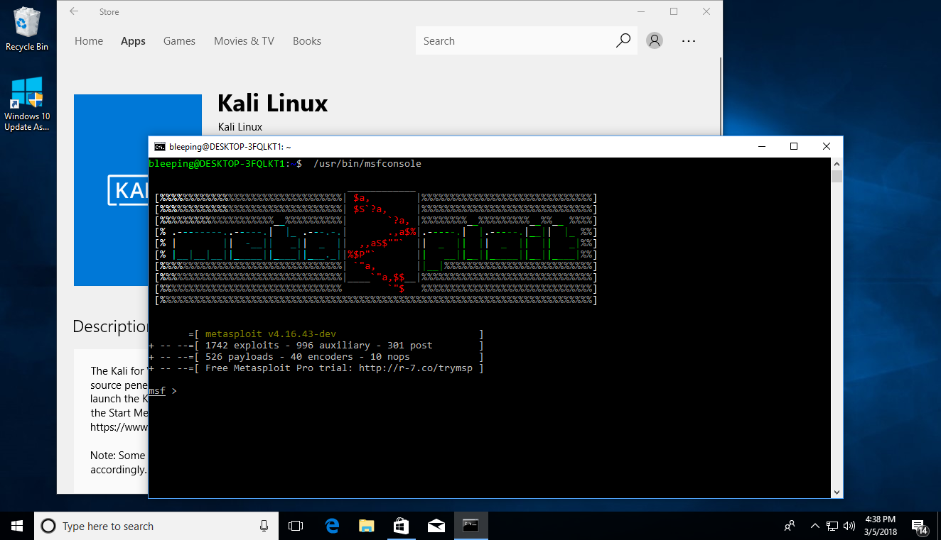 Дистрибутив Kali Linux появился в Microsoft Store 2