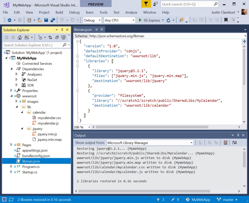 Microsoft представила менеджер библиотек LibMan для веб-приложений в Visual Studio 1