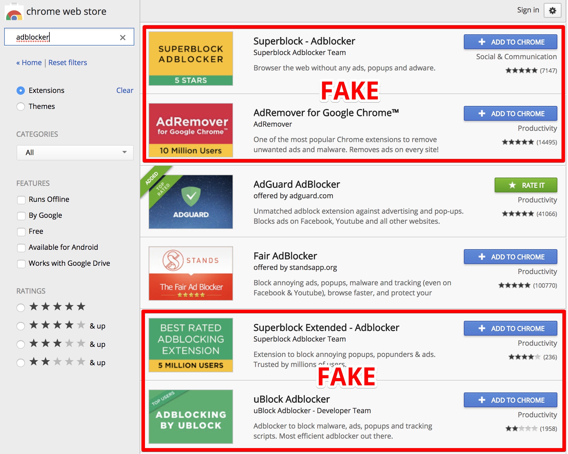 Пользователи Google Chrome стали жертвами фальшивых блокировщиков рекламы 1
