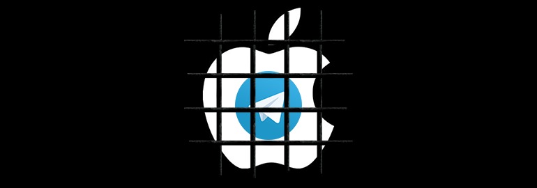 Обложка: Apple блокирует обновления Telegram