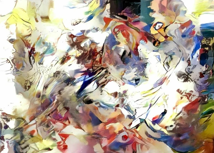 Нейросеть создала картину в стиле Кандинского на основе песни «На заре» 1