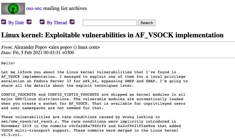 Сразу пять уязвимостей в ядре Linux были закрыты российским разработчиком 1