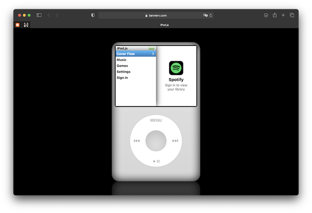 iPod.js — веб-версия легендарного плеера с авторизацией через Spotify и Apple Music 1