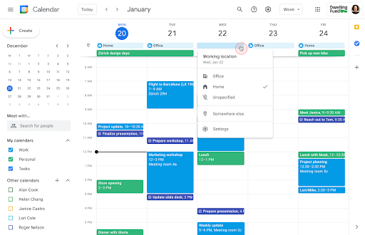 В Google Календаре появится возможность указывать, откуда вы работаете: из дома или из офиса. Так будет удобнее организовывать рабочие встречи  1