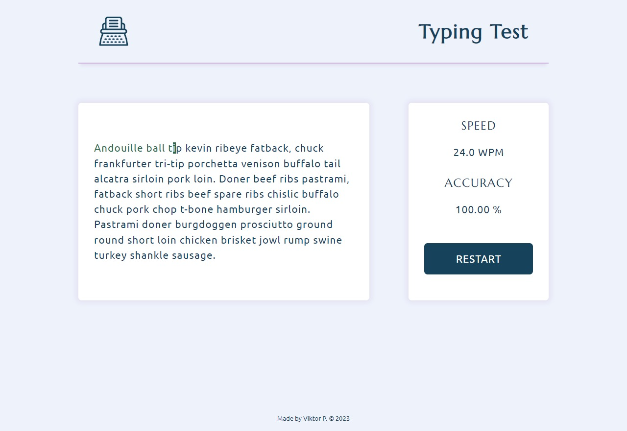 Создание Typing Test приложения на React + TypeScript + Redux Toolkit