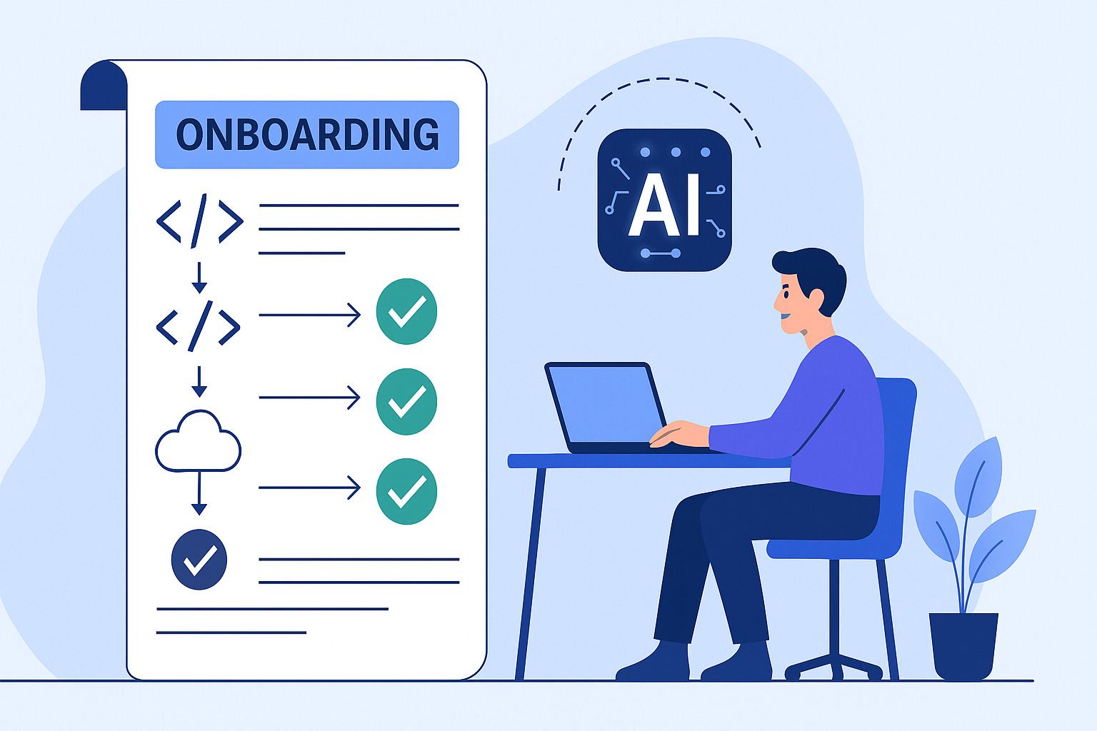 Онбординг как код: автоматизация и AI против хаоса первых 90 дней