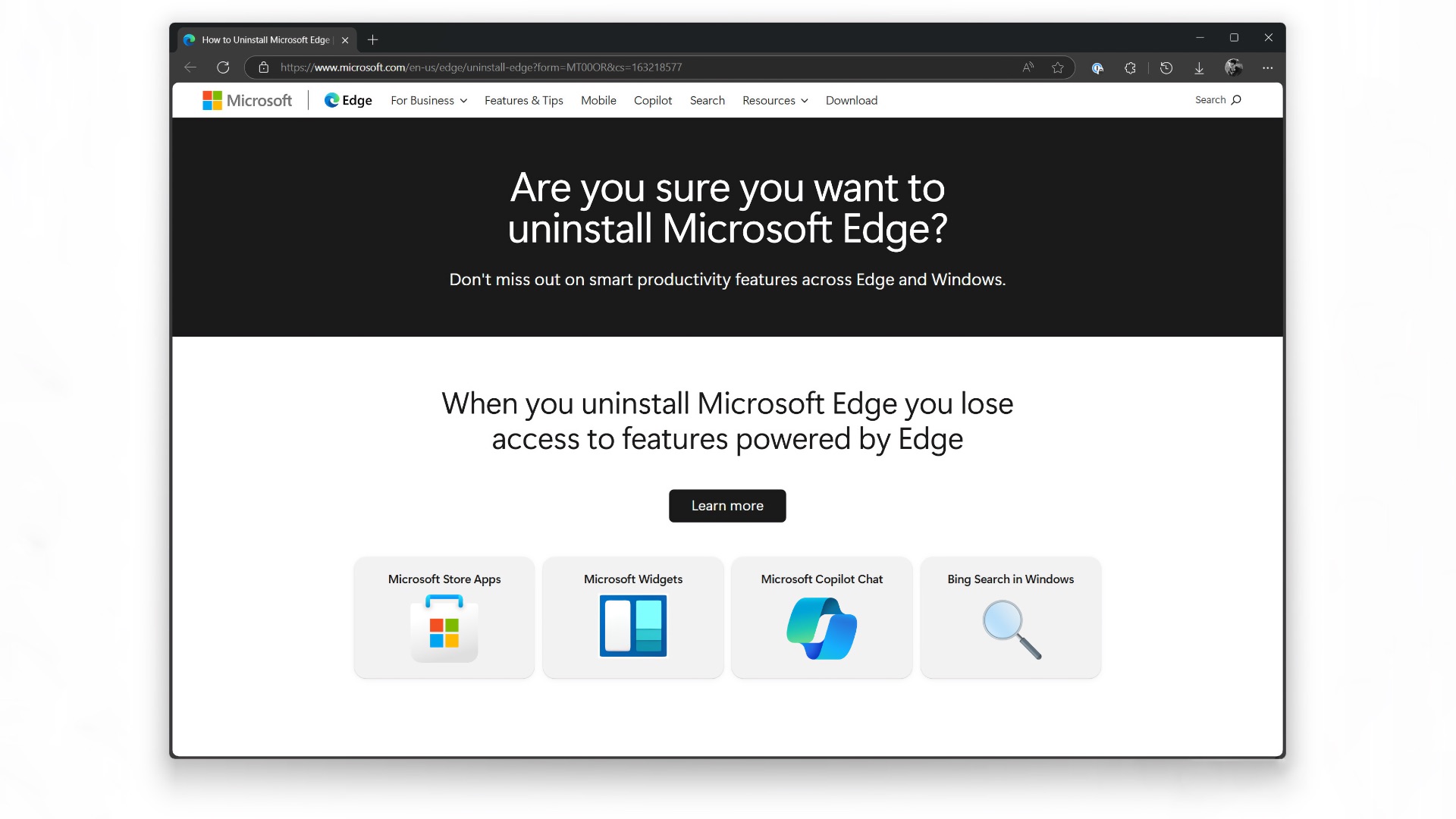 Microsoft создала фейковую инструкцию «Как удалить Edge» для рекламы своего браузера 1